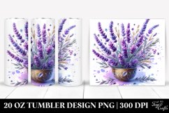 Lavender Metalic Insertions Watercolor Tumbler Product Image 1