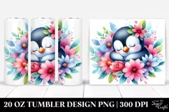 Colorful Baby Penguin Sleeping | 20 oz Tumbler Product Image 1
