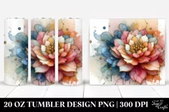 Abstract Pastel Wooden Stained Marigold | 20 oz Tumbler Product Image 1