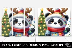 Expressive Winter Panda Baby Watercolor 20 Oz Tumbler Product Image 1