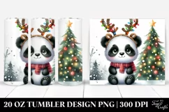Expressive Winter Panda Baby Watercolor 20 Oz Tumbler Product Image 1