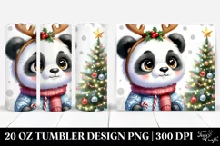 Cute Baby Panda in Winter 20 Oz Tumbler Product Image 1