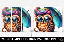 Vibrant Baby Owl Drawing | 20 Oz Tumbler Product Image 1