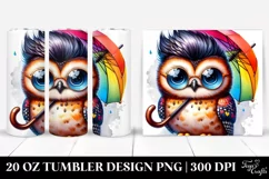 Vibrant Baby Owl Drawing | 20 Oz Tumbler Product Image 1