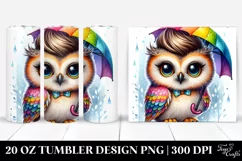Vibrant Baby Owl Drawing | 20 Oz Tumbler Product Image 1