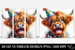 Highland Cow Portrait Whimsical | 20 Oz Tumbler Product Image 1