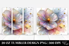 Abstract Poppy Design, High-Quality 20 Oz Tumbler Product Image 1