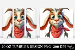 Confused Goat with Bandana Clipart Product Image 1