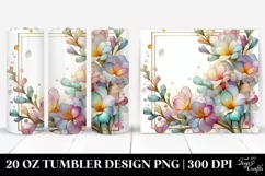 Shiny Freesia Watercolor Splash 20 oz Tumbler Product Image 1