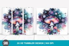 Colorful Watercolor Mushrooms | 20 oz Tumbler Product Image 1