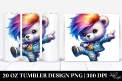Vibrant Baby Bear Dancing | 20 Oz Tumbler Product Image 1
