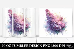 Lilac Golden Insertions Watercolor Tumbler Product Image 1