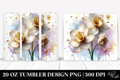 Narcissus Golden Insertions Watercolor Tumbler Product Image 1