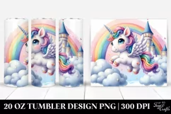 Whimsical Tower Unicorn Rainbow | 20 Oz Tumbler Product Image 1