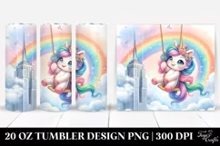 Fantasy Tower Unicorn Rainbow | 20 Oz Tumbler Product Image 1
