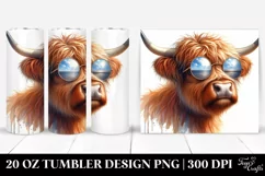 Highland Cow Portrait Thoughtfull | 20 Oz Tumbler Product Image 1