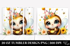 Cute Colorful Watercolor Baby Bee Smiling Party Hat | 20 oz Product Image 1