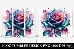 Rose Tumbler sublimation Clipart Product Image 1