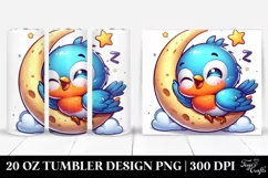 Cute Enthusiastic Colorful Cartoon Baby Robin Napping | 20 Product Image 1