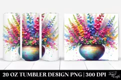 Colorful Lobelia Pot Tumbler Product Image 1