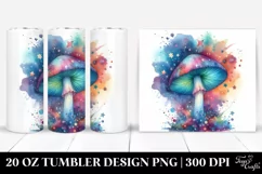 Colorful Watercolor Magical Celestial Astral Mushroom | 20 Product Image 1
