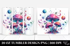 Colorful Watercolor Magical Celestial Astral Mushroom | 20 Product Image 1