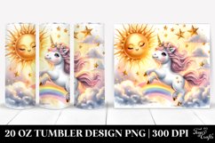 Unicorn Starbeam Tumbler sublimation Clipart Product Image 1