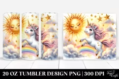 Unicorn Starbeam Tumbler sublimation Clipart Product Image 1