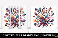 Colorful Whimsical Flowers | 20 oz Tumbler Product Image 1