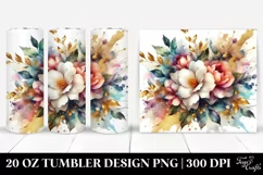 Vibrant Bouquet,Gold Foil | 20 Oz Tumbler Product Image 1