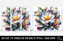 Freesia Tumbler sublimation Clipart Product Image 1