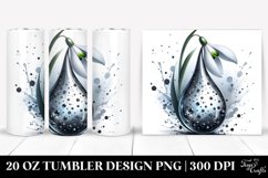 Snowdrop Tumbler sublimation Clipart Product Image 1