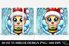 Cute Retro Baby Bee for Holidays, Transparent 20 Oz Tumbler Product Image 1