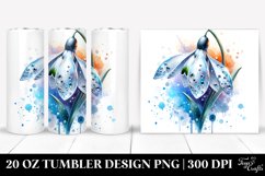 Snowdrop Tumbler sublimation Clipart Product Image 1