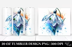 Snowdrop Tumbler sublimation Clipart Product Image 1