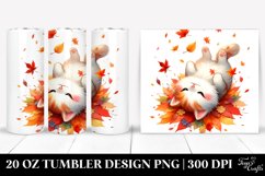 Colorful Cute Cat Autumn Tumbler Design | 20 oz Tumbler Product Image 1
