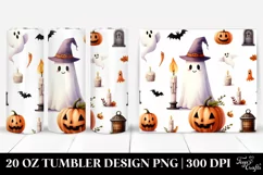 Simple Funny Halloween Clipart, Candle 20 Oz Tumbler Product Image 1