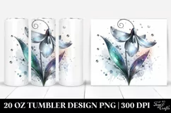 Snowdrop Tumbler sublimation Clipart Product Image 1