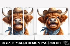 Highland Cow Portrait,Sun Hat | 20 Oz Tumbler Product Image 1