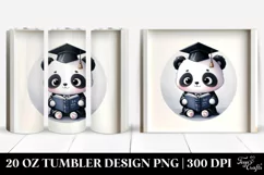 Cute Baby Panda Round Image | 20 oz Tumbler Product Image 1