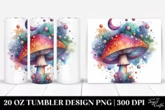 Colorful Watercolor Magical Celestial Astral Mushroom Product Image 1