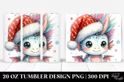 Expressive Baby Dragon with Santa Hat Clipart Product Image 1