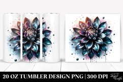 Dahlia Tumbler sublimation Clipart Product Image 1