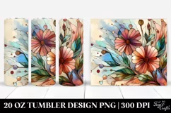 Abstract Wooden Pansy | 20 Oz Tumbler Product Image 1