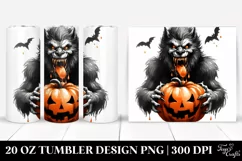 Very Simple Funny Werewolf Haloween Clipart 20 Oz Tumbler Product Image 1