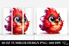 Colorful Cartoon Cardinal Eyes Tumbler Product Image 1