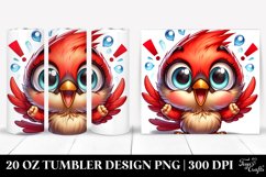 Colorful Cartoon Baby Cardinal | 20 Oz Tumbler Product Image 1