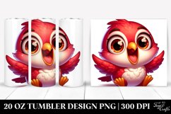 Colorful Cartoon Baby Cardinal | 20 Oz Tumbler Product Image 1