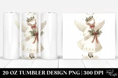 Simple Christmas Angel, Transparent 20 Oz Tumbler Product Image 1