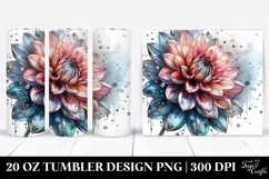 Shiny Metallic Dahlia | 20 Oz Tumbler Product Image 1